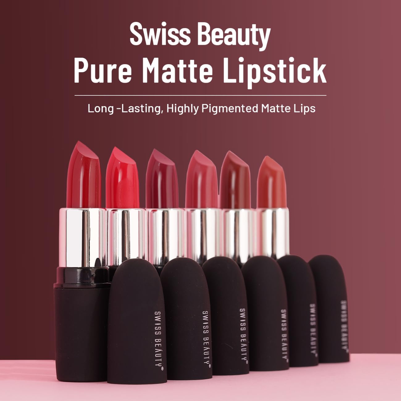 Swiss Beauty Pure Matte Creamy Lipstick | Non-drying, Highly pigmented Lipstick | Shade- Hot Nude, 3.8gm - Image 9